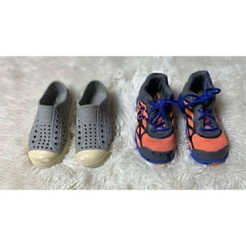 2 pair Native & Under Armour Toddler C9 Shoe Lot
